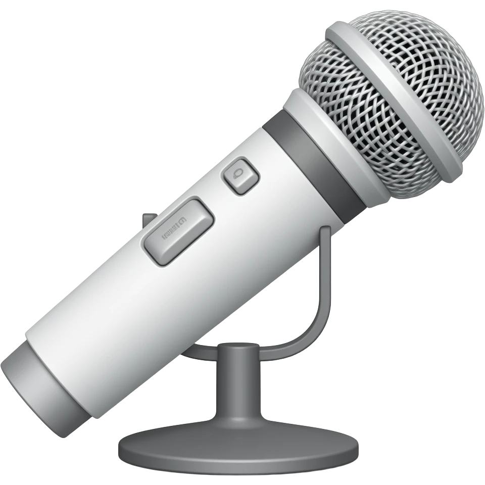 White Logitech Microphone emoji