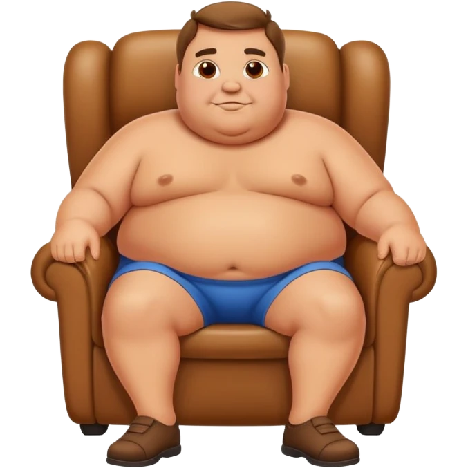 Fat guy in Chair  emoji
