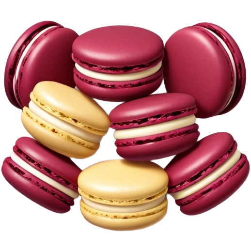  Macarons Burgundy emoji