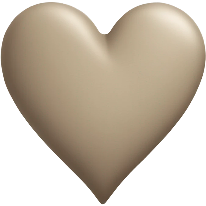 Taupe heart emoji