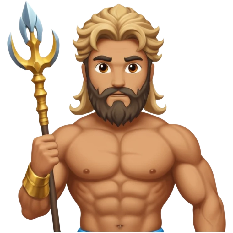 Poseidon, God of Sea from Olympus Gods emoji