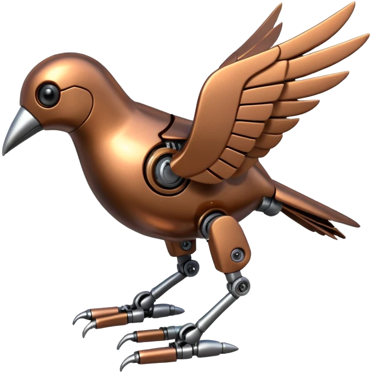 bronse robotic bird emoji