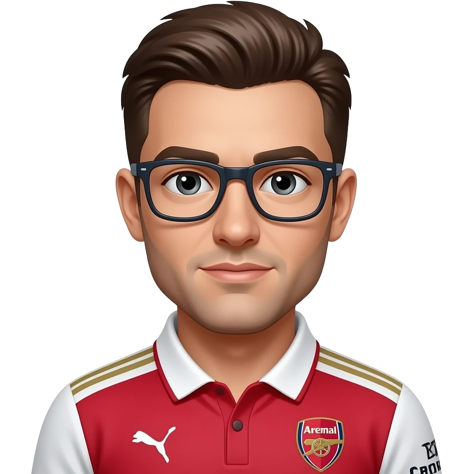 The arsenal player wear spectical emoji
