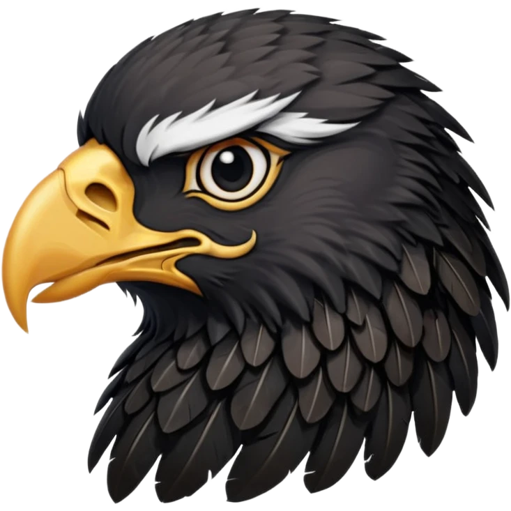 Black eagle head straight towards me emoji