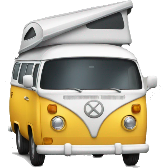 One black camper van  emoji