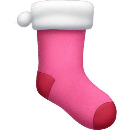 Pink Christmas socks  emoji