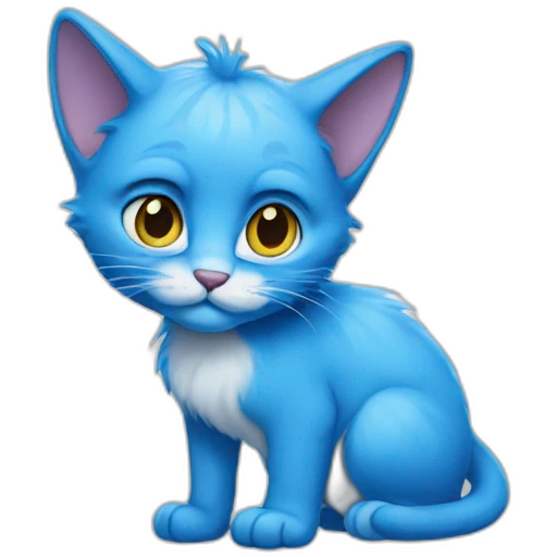 blue smurf cat emoji