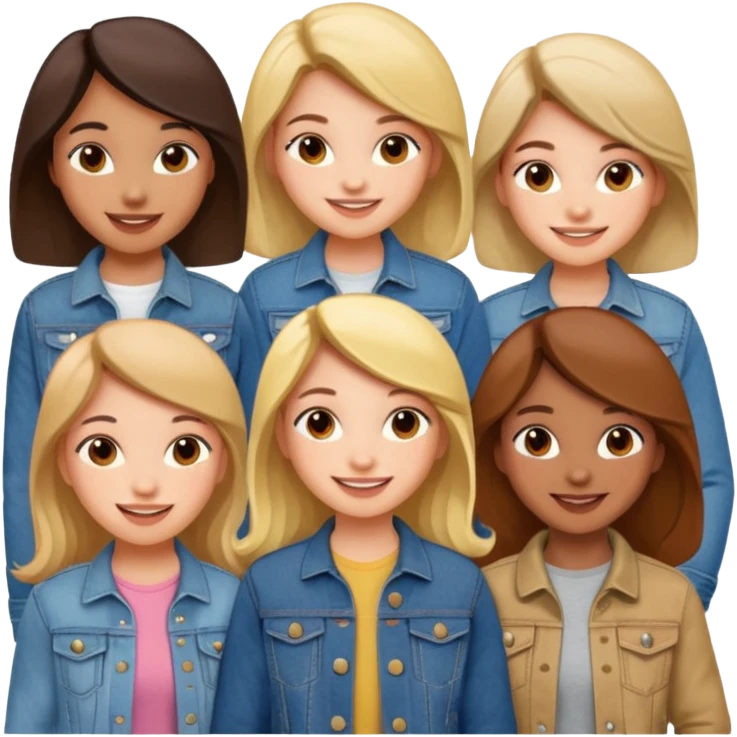 girls in jean jackets emoji