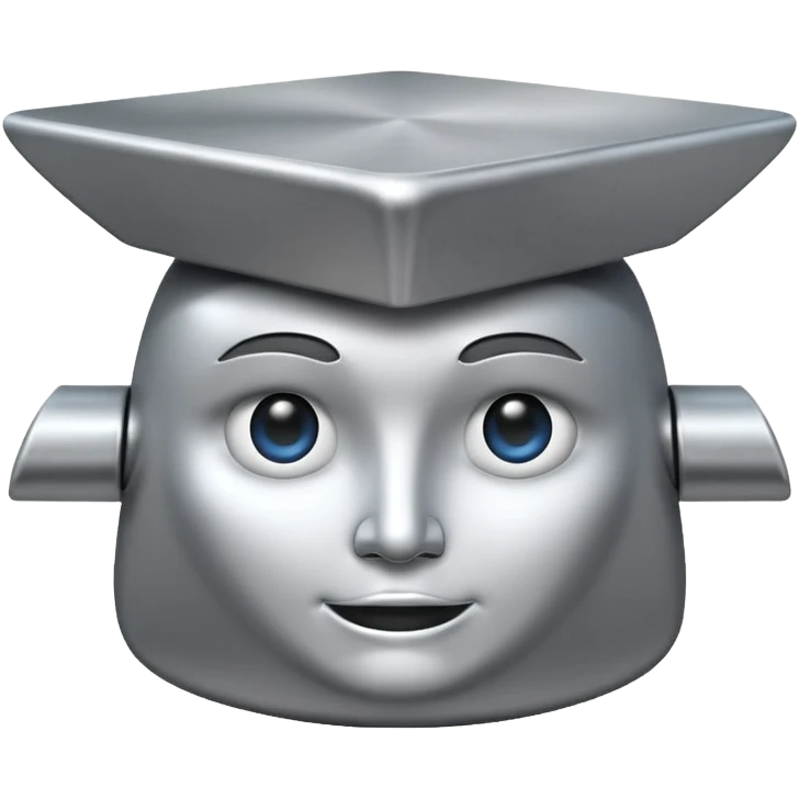 Silver anvil with face emoji