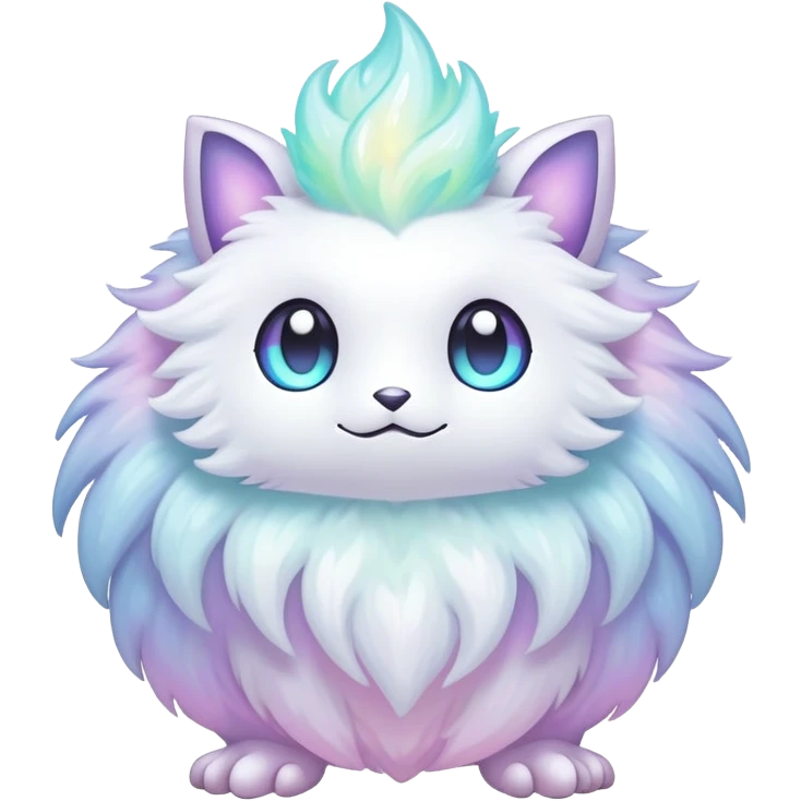 Iridescent white pastel fakemon-creature emoji