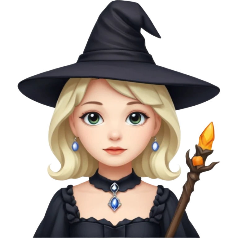 Cute pretty witch wearing Chanel dress  emoji
