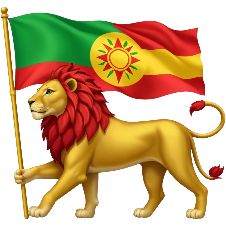 Ethiopian Lion of Judah flag  emoji
