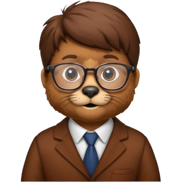 young beaver professor emoji