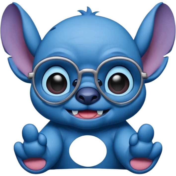 Stitch wearing glasses emoji