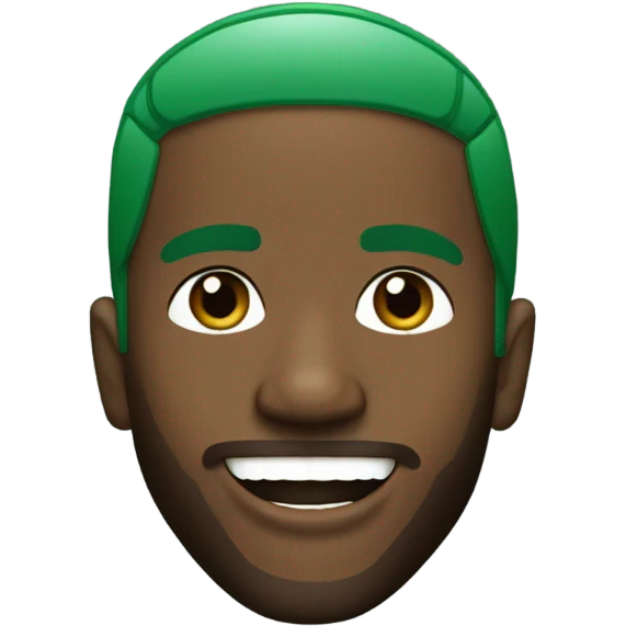frank ocean smiling with green hair emoji
