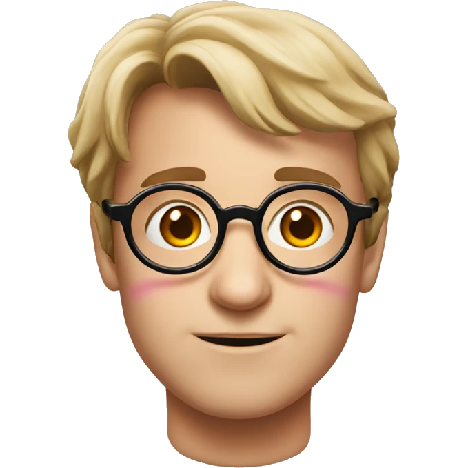 Harry Potter with pink glasses emoji