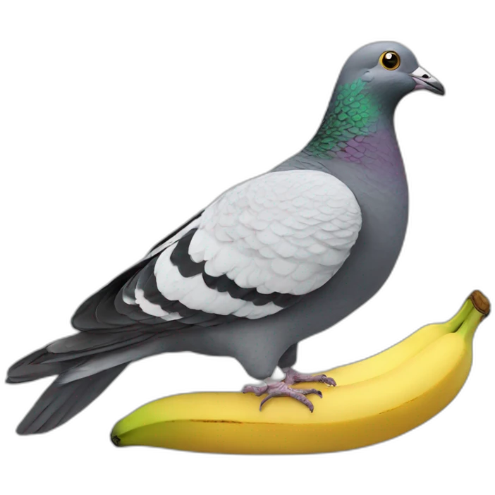 pigeon-with-banana emoji