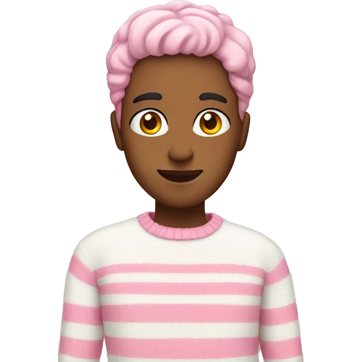 Pink and white sweater emoji