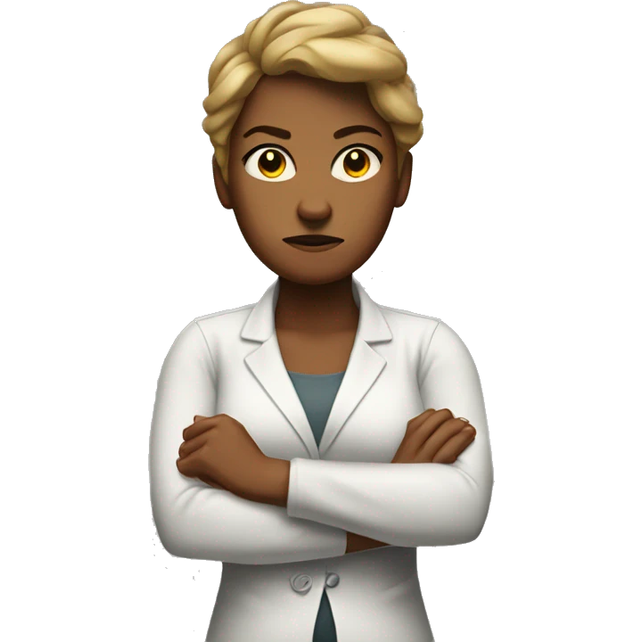 angry arms crossed white woman emoji
