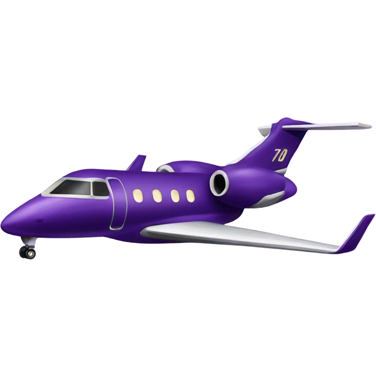 Purple private jet with guns on top emoji