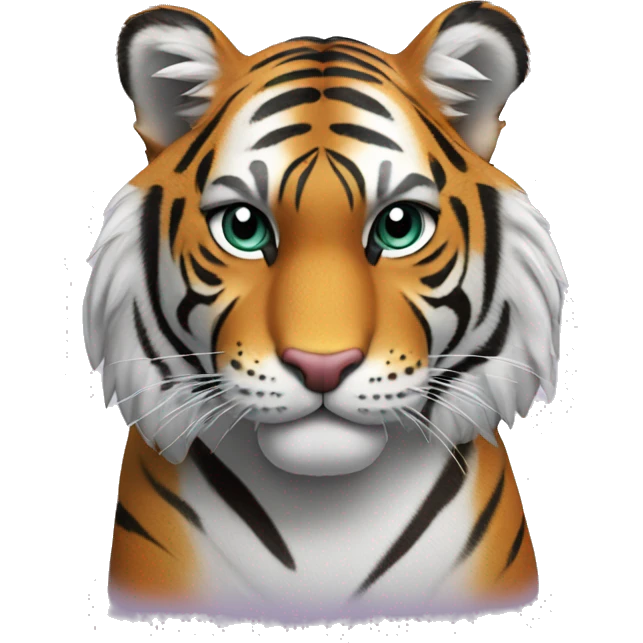 Lila Tiger mit schwert emoji