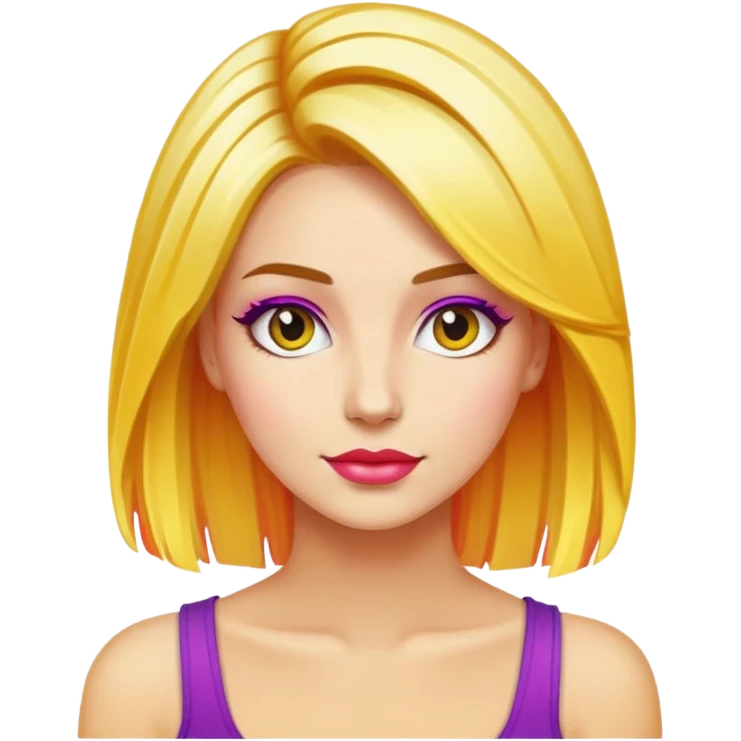 blonde album cover with colorful hair emoji