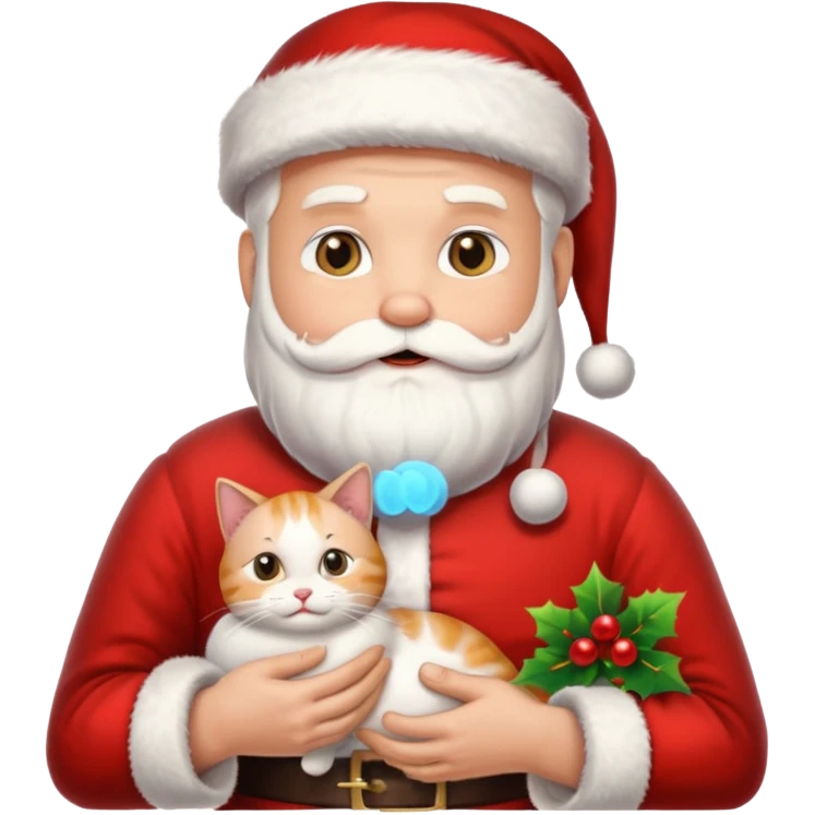 papanoel con gato emoji