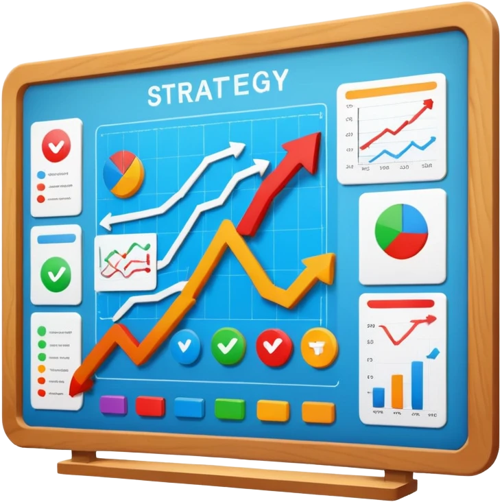 business strategy bord emoji