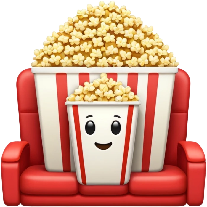 cinema hall with popcorn and ticket emoji