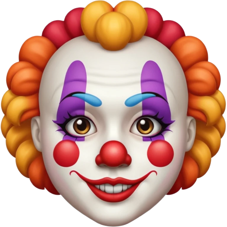 Clown doing half make up emoji