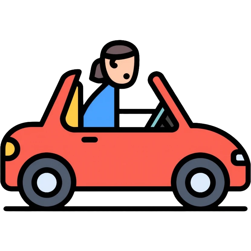 person driving a car emoji