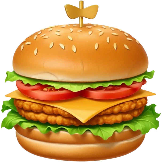a chicken sandwich emoji