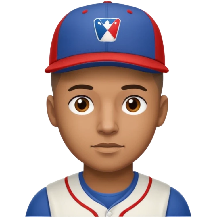 brown skin latino male with buzz cut wearing a wbc puerto rico baseball cap emoji