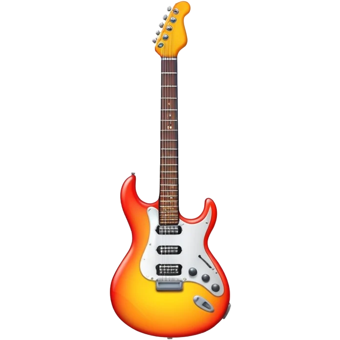 electric rock guitar, vibrant colors emoji
