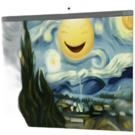 a painting on a macbook file emoji