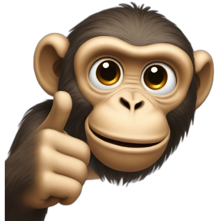 Monkey sticking up middle finger emoji