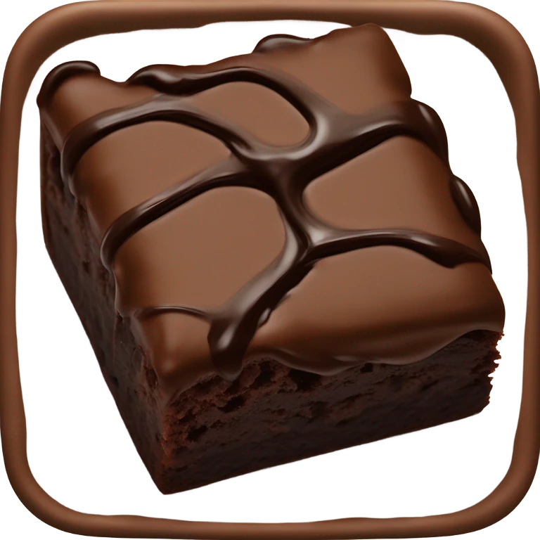 Mouth watering brownie emoji