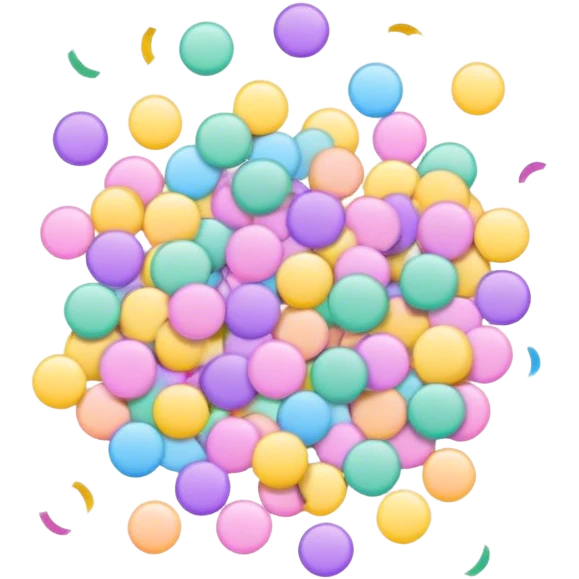 pastel Confetti floater emoji