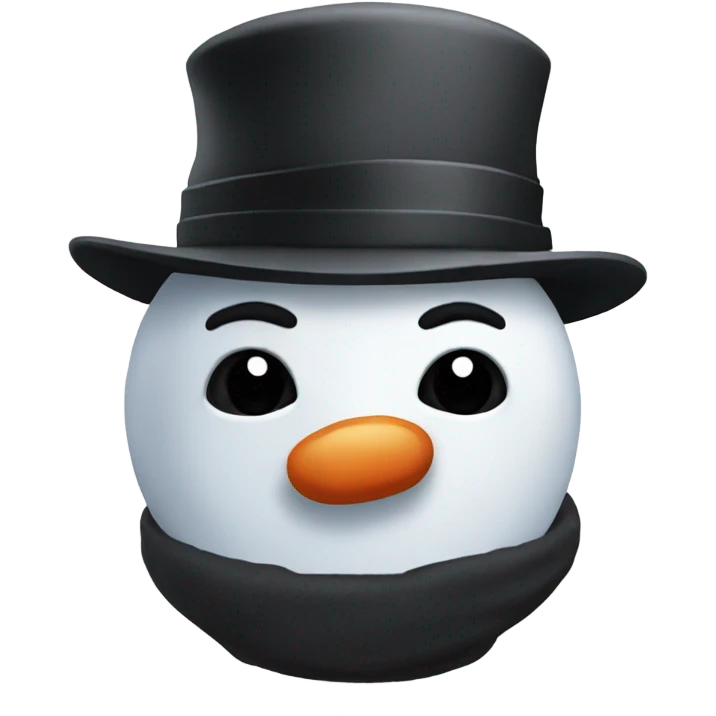 A snowman that’s a mafia gangster. emoji