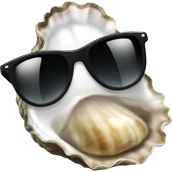 oyster wearing sunglasses emoji