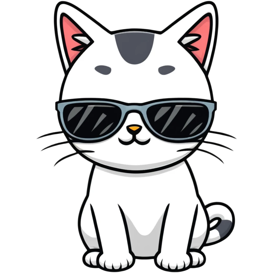 Cat with sunglasses emoji