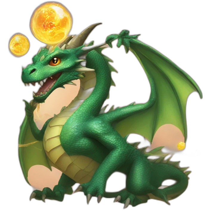 Dragon with magic the Gathering cards emoji