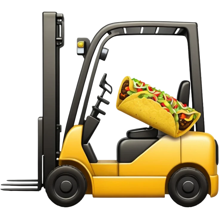 forklift with taco emoji