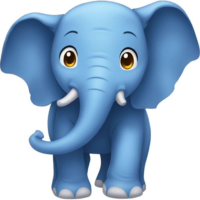 blue elephant in anime style emoji
