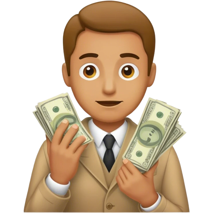 Man counting money  emoji