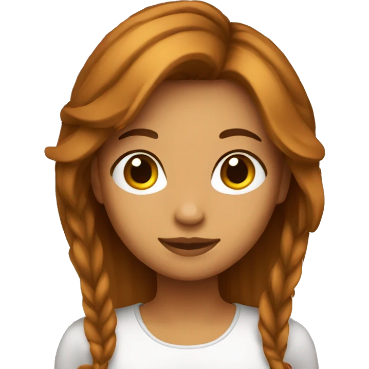 Chica con pelo marron emoji