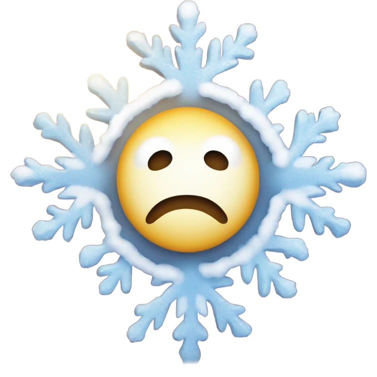Sun with snow emoji
