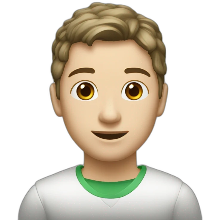 Белая девушка с кудряшками и зелёными глазами emoji