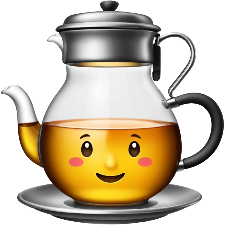 İnce belli kum saati şeklinde bir bardakta tavşan kanı renginde çay içinde de demir bir çay kaşığı  emoji