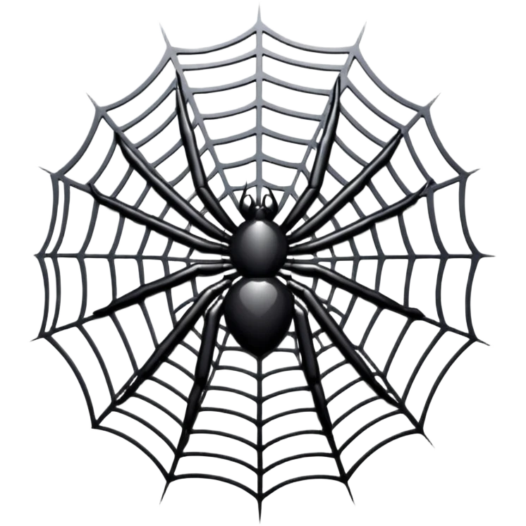 black spider web emoji